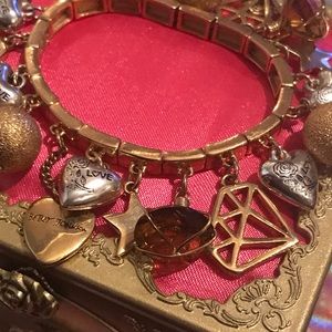 Betsey Johnson Marilyn diamond girl stretch bracelet vintage dollbaby Barbie nwt